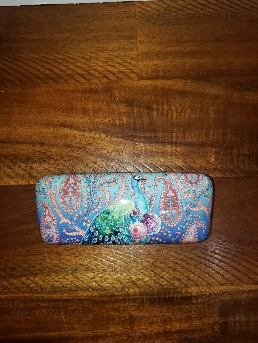 Punch Studio Peacock Eyeglass Case